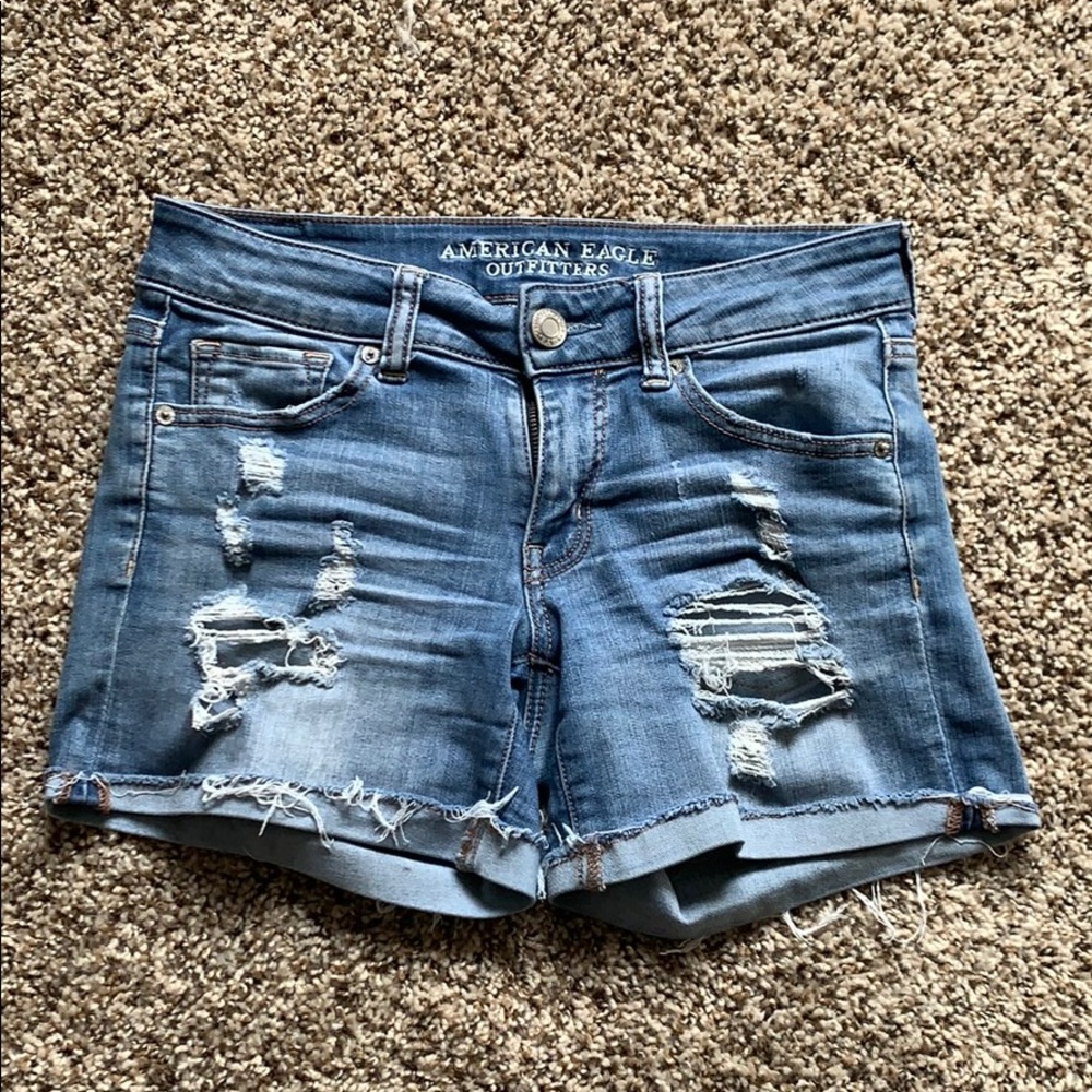 Medium Wash Denim Shorts